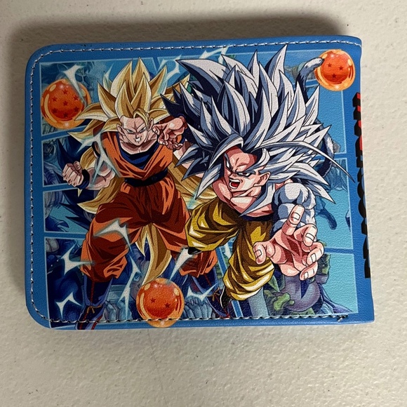 Dragonball Z Goku Super Saiyan Pleather Wallet  Anime 90s Money Holder - Picture 2 of 5